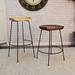 AllModern Alora Solid Wood Bar & Counter Stool Wood/Metal in Black/Brown | 24.5 H x 18 W x 16.5 D in | Wayfair UNRS3658 41114776