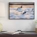 East Urban Home 'Snow Goose Flock Flying Over Wetland' Framed Photographic Print on Canvas Canvas | 12 H x 18 W x 1.5 D in | Wayfair