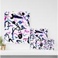 East Urban Home Zest Black & White Painting Print on Wrapped Canvas in Black/Blue/Pink | 10 H x 8 W x 1.5 D in | Wayfair USSC3472 33554793