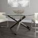 Orren Ellis Stanberry 30" Counter Height Dining Table Glass/Metal in Gray | 29.5 H x 55.1 W x 55.1 D in | Wayfair A4F356FD69AF434DB1BE64CB4B1DE62E