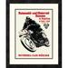 Global Gallery 'Automobile & Motorcycle Race - Munich' Framed Vintage Advertisement Paper in Black | 22 H x 18 W x 1.5 D in | Wayfair