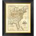 Global Gallery Map of The United States, 1845 by John Warner Barber Framed Graphic Art on Canvas Paper | 20 H x 17 W x 1.5 D in | Wayfair