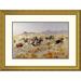 Global Gallery 'Attack' by Charles M. Russell Framed Painting Print Paper | 24.24" H x 32" W x 1.5" D | Wayfair DPF-279967-22-109