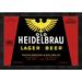 Global Gallery 'Old Heidelbrau Lager Beer' Framed Vintage Advertisement Canvas in Black/Red | 16.74 H x 24 W x 1.5 D in | Wayfair GCF-375102-22-299