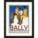 Global Gallery 'Bally Sportschuhe' by Emil Cardinaux Framed Vintage Advertisement Paper in Blue/Red/Yellow | 22 H x 17.3 W x 1.5 D in | Wayfair