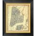 Global Gallery City of New York, 1846 by Samuel Augustus Mitchell Framed Graphic Art on Canvas Paper in Blue | 20 H x 17 W x 1.5 D in | Wayfair