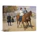 Global Gallery 'The Morning Ride' by Erik Henningsen Painting Print on Wrapped Canvas in Black/Brown/Green | 12.69 H x 16 W x 1.5 D in | Wayfair