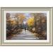 Global Gallery 'Quiet Walk' by Diane Romanello Framed Painting Print Paper, Cotton in Brown/Gray/Green | 16 H x 22 W x 1.5 D in | Wayfair