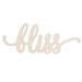 Wrought Studio™ Bliss Script Wood Cut Sign Wall Décor in Brown/Gray/Yellow | 4.5 H x 12 W in | Wayfair VRKG3325 39317276