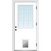 Verona Home Design Clear Lowe Glass Primed Steel Prehung Front Entry Door Metal in White | 80 H x 36 W x 1.75 D in | Wayfair ZZ364809L