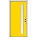 Verona Home Design 1-Lite Painted Steel Spotlight Prehung Front Entry Door Metal | 80" H x 30" W x 1.75" D/6.56" | Wayfair ZZ353972R