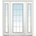 Verona Home Design Smooth External Grilles Primed Fiberglass Prehung Front Entry Doors Fiberglass | 80 H x 64 W x 1.75 D in | Wayfair ZZ29504L