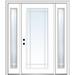 Verona Home Design Smooth Internal Prairie Grilles Primed Fiberglass Prehung Front Entry Doors Fiberglass | 80 H x 60 W x 1.75 D in | Wayfair