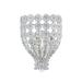 Hudson Valley Floral Park 1 - Light Dimmable Flush Mount Glass/Metal in Gray | 11 H x 7.5 W x 5 D in | Wayfair 8201-PN