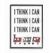 Stupell Industries I Think I Can - Picture Frame Textual Art Print on Paper in Black | 14 H x 11 W x 1.5 D in | Wayfair brp-1675_fr_11x14