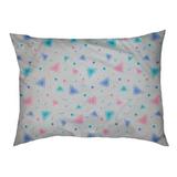 Tucker Murphy Pet™ Byrge Pink 90s Retro Pillow Polyester/Fleece in Pink/Indigo | Medium (29.5" W x 19.5" D x 9.5" H) | Wayfair