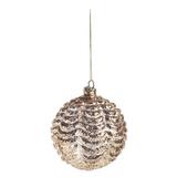 The Holiday Aisle® Ripple Ball Ornament Glass in Yellow | 4.75 H x 4.75 W x 4.75 D in | Wayfair 68EA120C76DE4D4A8EA6540968E4EAC1