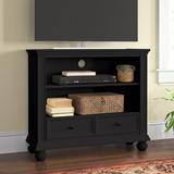 Darby Home Co Madero 36.5" H x 42" W Solid Wood Standard Bookcase Wood in Black | 36.5 H x 42 W x 14.5 D in | Wayfair