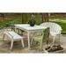 Latitude Run® Boganville Wood Dining Table Wood in Brown/Green | 29.5 H x 68.5 W x 43 D in | Outdoor Dining | Wayfair