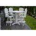 Red Barrel Studio® Nettie Square 5 Piece Bar Height Outdoor Dining Set Plastic in White/Blue | 42 H x 44 W x 44 D in | Wayfair