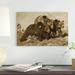 East Urban Home 'Grizzly Bear Mother w/ Two One Year Old Cubs, North America' Photographic Print on Wrapped Canvas Canvas | Wayfair