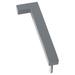 Montague Metal Products Inc. 4 in. Flat Floating Mount House Number Metal in Gray | 4 H x 2.88 W x 0.31 D in | Wayfair MHN-04-F-GY1-1