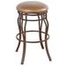 Red Barrel Studio® Hughey Swivel Bar & Counter Stool Upholstered/Metal in Black/Brown | 30 H x 16.5 W x 16.5 D in | Wayfair