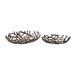 Highland Dunes Solway 2 Piece Metal Oval Contemporary Decorative Bowl Set Metal/Wire in Black | 3.5 H x 15 W x 11 D in | Wayfair 24108