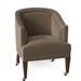 Barrel Chair - Fairfield Chair Ogden 26.5" Wide Barrel Chair Fabric in White/Brown | 34 H x 26.5 W x 27 D in | Wayfair 6015-A4_9508 05_Walnut