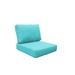 Rosecliff Heights 4 Piece Indoor/Outdoor Lounge Chair Cushion Set Acrylic in Green/Blue/Brown | 6 H x 28 W in | Wayfair CUSHIONS-FAIRMONT-02a-ARUBA