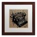 Williston Forge Three-Quarter Typewriter by Roderick Stevens - Frame Graphic Art on Canvas Canvas | 11 H x 11 W x 0.5 D in | Wayfair RS989-W1111MF