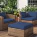 Latitude Run® Larren Indoor/Outdoor Cushion Cover Acrylic in Blue/Brown | 4 H in | Wayfair CK-BELLE-08a-NAVY