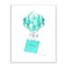House of Hampton® Blue Balloons & Gift Bag Glam Fashion' by Amanda Greenwood - Painting Print Wood in Brown | 15 H x 10 W x 0.5 D in | Wayfair
