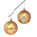 The Holiday Aisle® Handpainted Merry Chrismas & Deer Ball Ornament Plastic in Gray/Yellow | 7 H x 4 W x 4 D in | Wayfair 700050