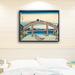 Vault W Artwork 'Mt. Fuji Under a Bridge' by Katsushika Hokusai Framed Print Paper, Wood in Blue/Brown | 14 H x 18 W x 1 D in | Wayfair