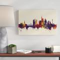 Wrought Studio™ 'Frankfurt Germany Skyline IV' Graphic Art Print on Canvas Canvas | 12 H x 19 W x 2 D in | Wayfair 766B0B5001204605B5C8DA34A1317B99