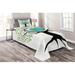 East Urban Home Hypnotic Microfiber Traditional Coverlet/Bedspread Set Microfiber in Black | Twin Bedspread + 1 Sham | Wayfair