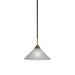 Red Barrel Studio® Ayrshire 1-Light Mini Pendant Glass in Black/Yellow | 12 W x 12 D in | Wayfair 0DE7E9E0006644EDA47ED8F530EC0DC6