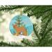 The Holiday Aisle® Gascon Saintongeois Holiday Shaped Ornament Ceramic/Porcelain in Blue | 3 H x 3 W x 0.25 D in | Wayfair