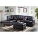 Brown Sectional - Winston Porter Giuliana 104" Wide Faux Leather Reversible Sofa & Chaise w/ Ottoman Faux Leather | 35 H x 104 W x 75 D in | Wayfair