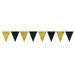 The Party Aisle™ 12' Pennant Banner in Black/Yellow | 11 H x 0.01 D in | Wayfair FE1F07A7965249F09E4AA6E12EFFE06E