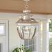 Lark Manor™ Alexavier 1 -Bulb 10.75" H Outdoor Hanging Lantern Brass/Glass/Metal in Gray | 10.75 H x 8.5 W x 8.5 D in | Wayfair