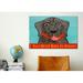 Winston Porter I Have Never Been so Hungry by Stephen Huneck Painting Print on Wrapped Canvas Paper/Metal in Black/Blue | Wayfair