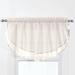 Gracie Oaks Penobscot Elegance Sheer Ascot 60" Window Valance Polyester in White | 24 H x 60 W x 7 D in | Wayfair 18F702AFDF874C9680C3365585EA0863