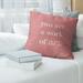 East Urban Home Stay Hungry Quote Linen Pillow Cover Linen in Red/White | 26 H x 26 W x 0.5 D in | Wayfair AC43FC35403B41138ED5CEA6EDD422B0