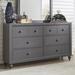 Darby Home Co Waast 6 Drawer Double Dresser Wood in Gray | 34 H x 54 W x 16 D in | Wayfair E8CDDFC2E6894A4FB016A5F470245D6B