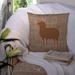 East Urban Home Sheep Burlap Indoor/Outdoor Throw Pillow Polyester/Polyfill blend in Brown | 14 H x 14 W x 4 D in | Wayfair