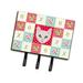 The Holiday Aisle® Xanthos Cat Love Wall Key Organizer w/ Key Hooks Wood/Manufactured Wood in Blue/Brown/Red | 7.5 H x 8 W x 1.25 D in | Wayfair