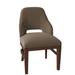 Fairfield Chair Darien Wingback Side Chair Wood/Upholstered/Fabric in Yellow/Brown | 34 H x 21 W x 24.5 D in | Wayfair 5026-05_ 3162 08_ Walnut