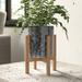 Wade Logan® Amadea Wood Pot Planter Wood in White/Black/Yellow | 9 H x 6.7 W x 6.7 D in | Wayfair 8716E724AB6E47349DC3E391E00D8AA4